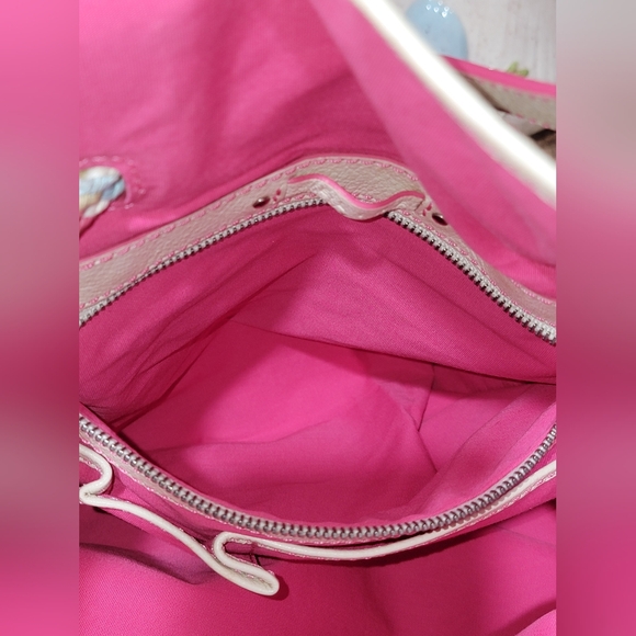 Celine Pink & Yellow Canvas Shoulder Tote Bag Authentic - Picture 13 of 16